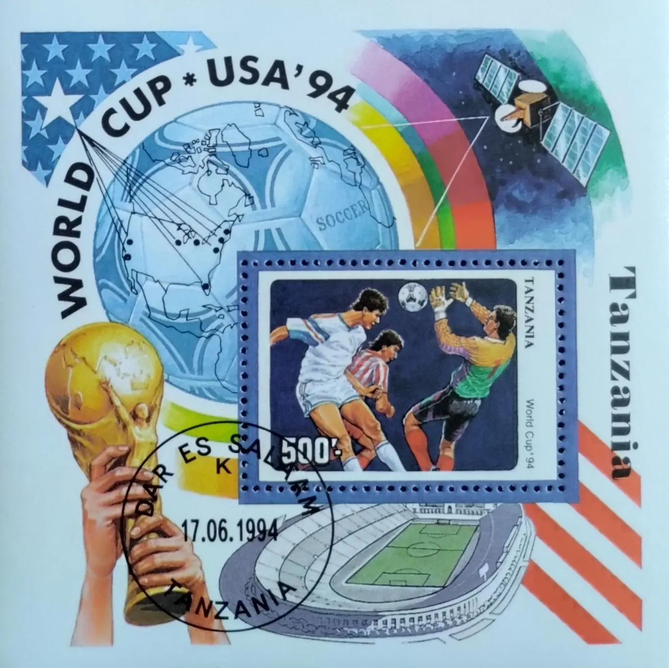 Блок. Танзания 1994. Чемпионат мира по футболу. США 1994.