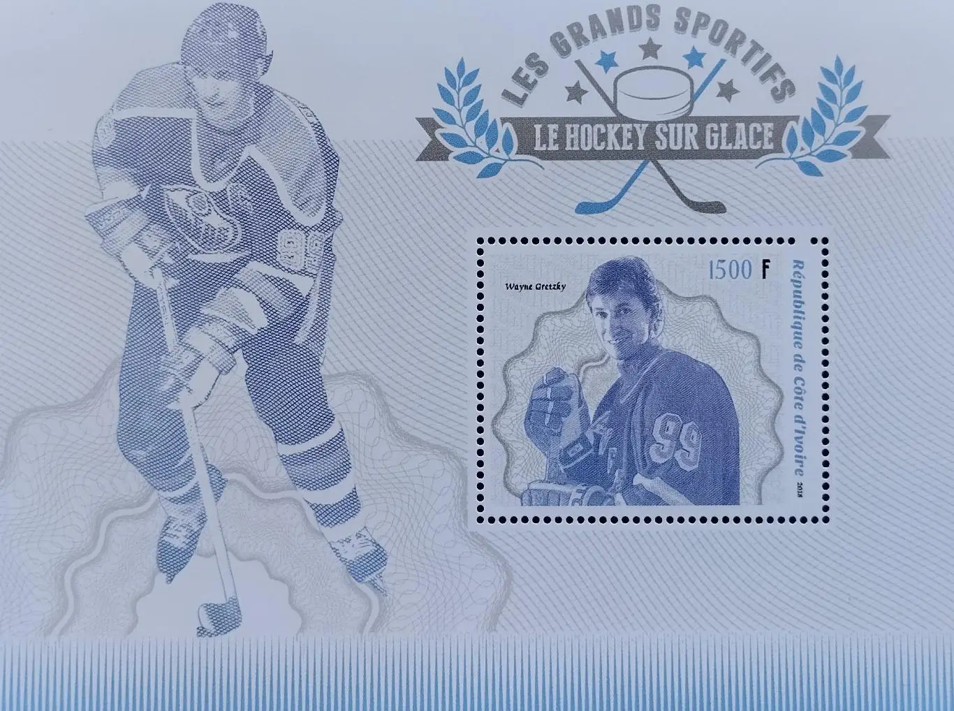 Блок. Кот-д’Ивуар 2018. Хоккей с шайбой. Уэйн Гретцки.