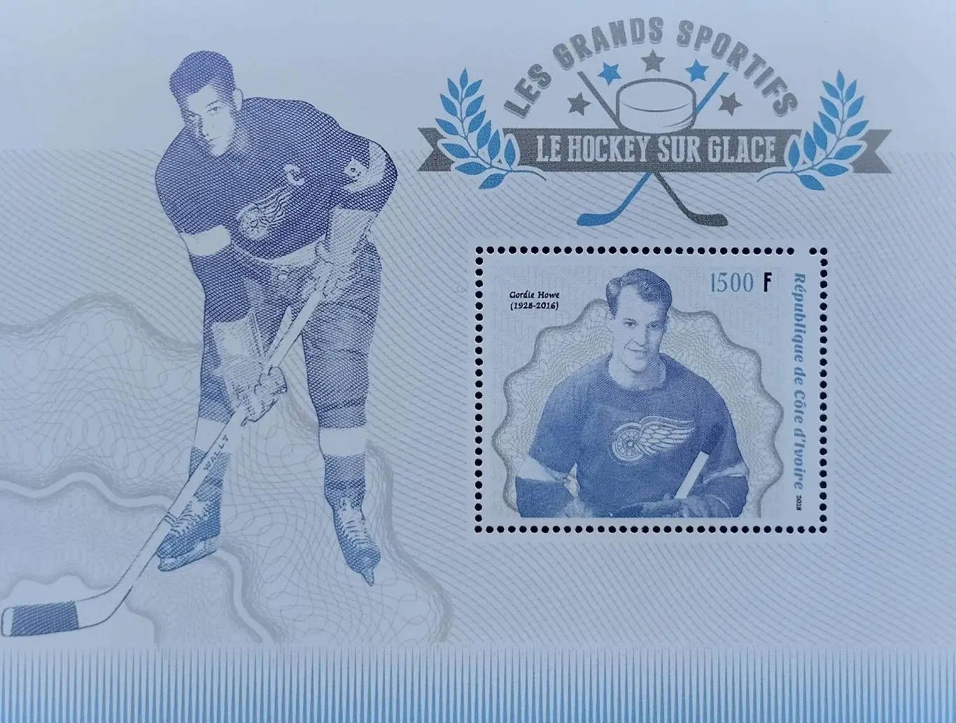 Блок. Кот-д’Ивуар 2018. Хоккей с шайбой. Горди Хоу.