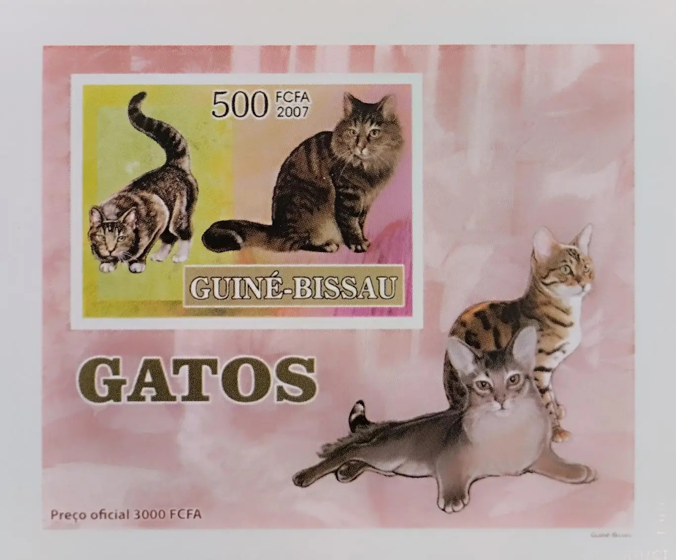 Люкс-блок. Гвинея-Бисау 2007. Коты и кошки. (2)