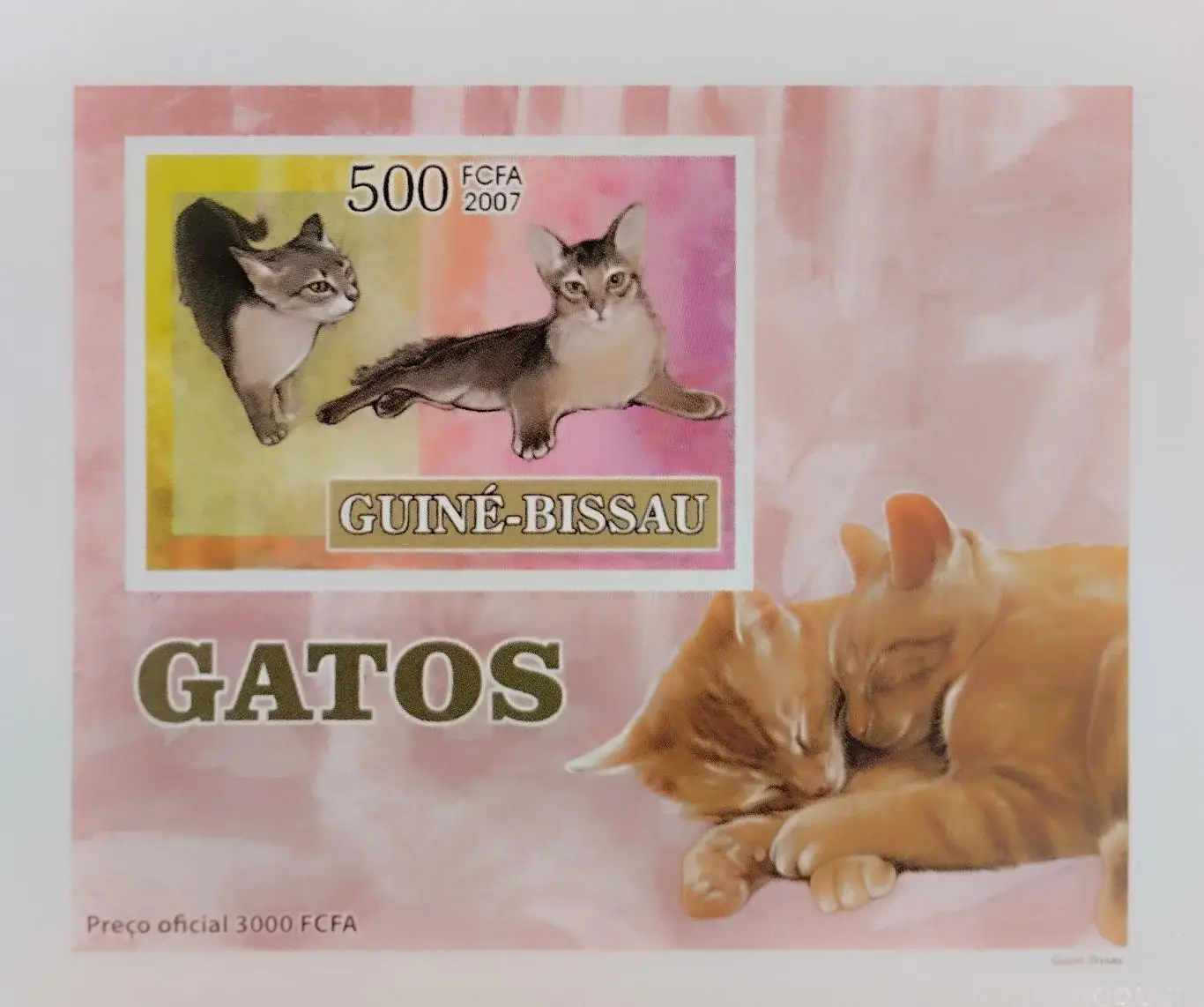 Люкс-блок. Гвинея-Бисау 2007. Коты и кошки. (3)