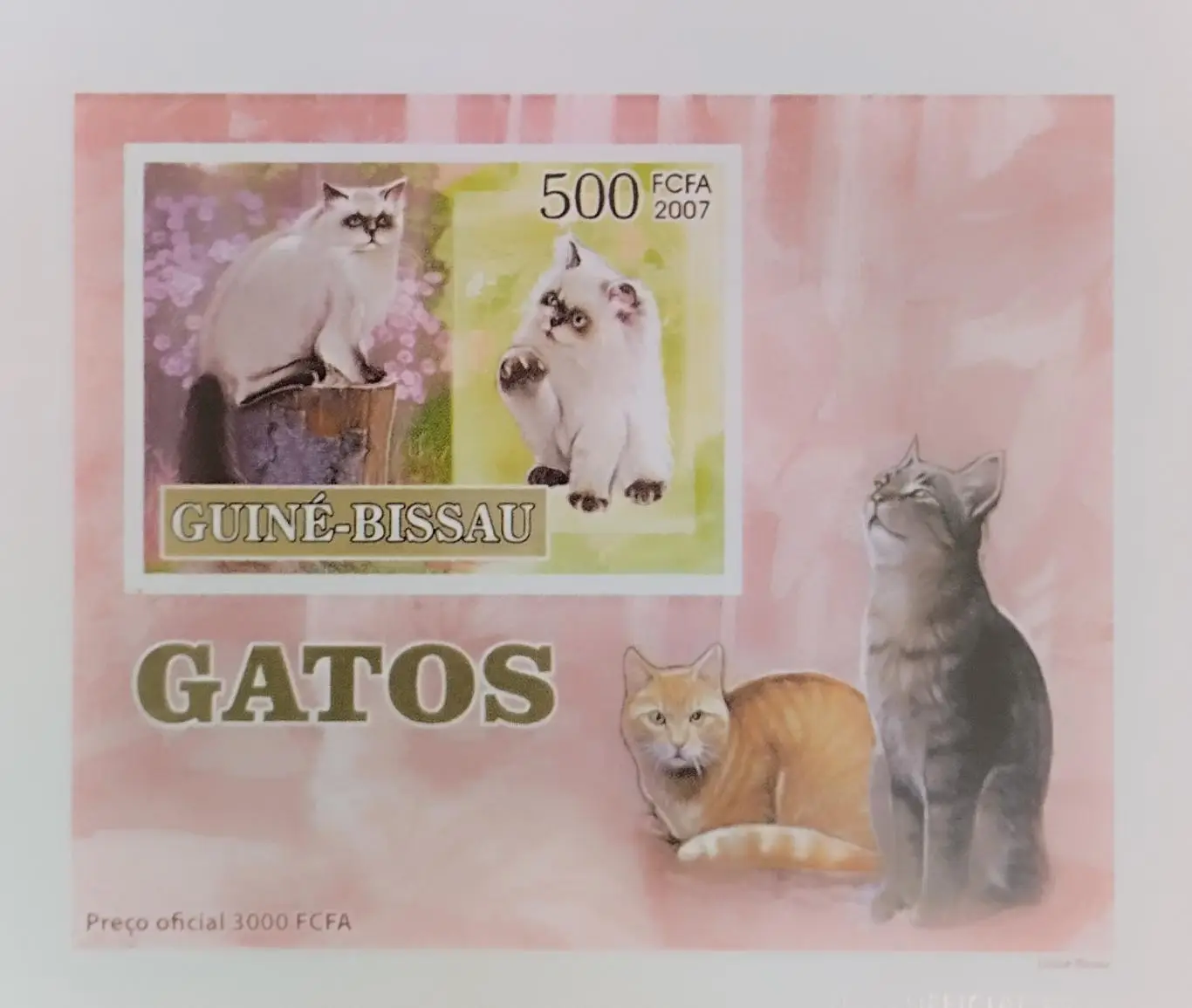 Люкс-блок. Гвинея-Бисау 2007. Коты и кошки. (4)