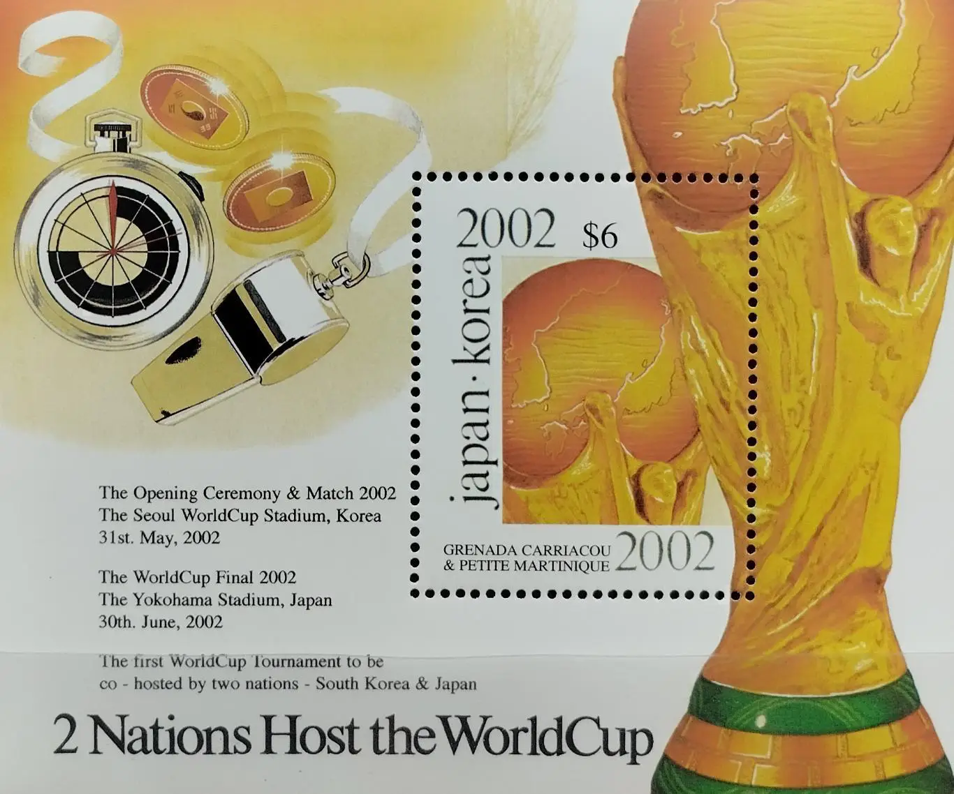 Блок. Гренада 2002. Чемпионат мира по футболу. Япония, Южная Корея 2002.