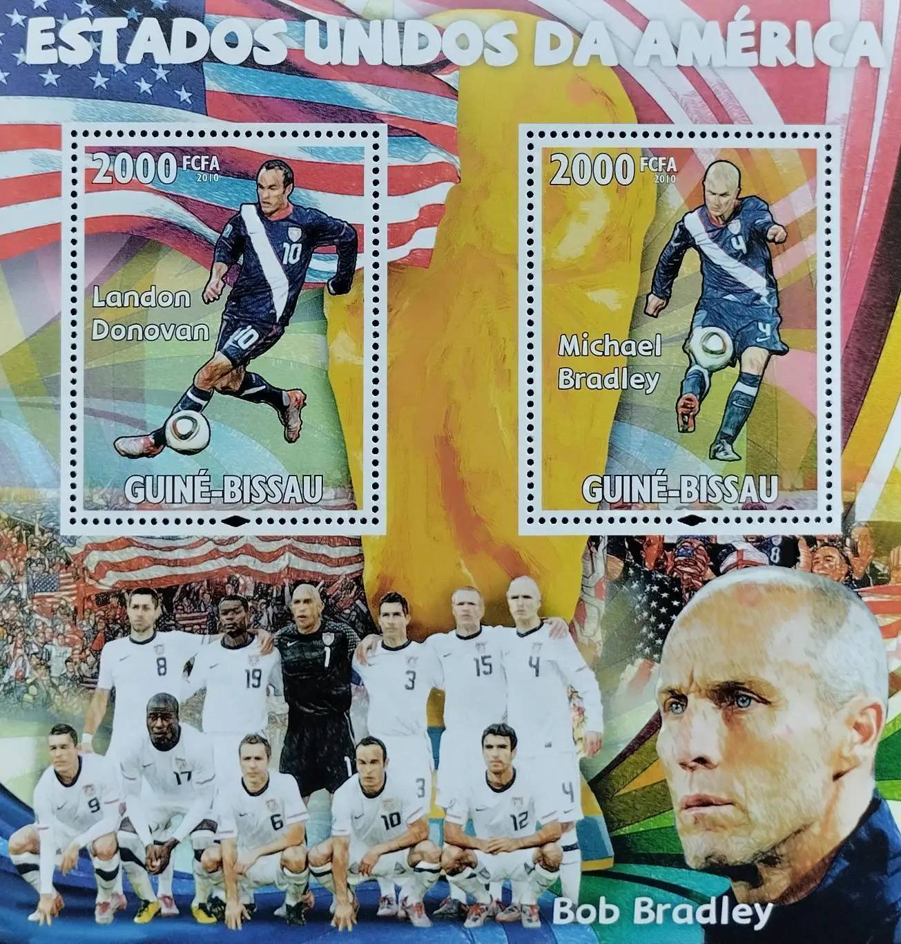 Блок. Гвинея-Бисау 2010. Чемпионат мира по футболу. ЮАР 2010. Сборная США.