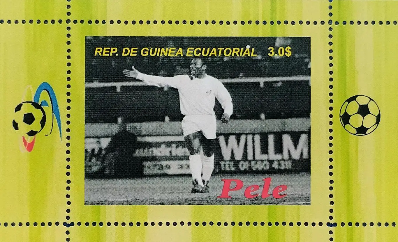 Блок. Гвинея. Футбол. Пеле. 1