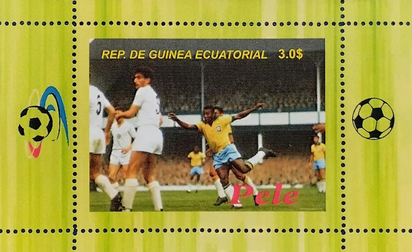 Блок. Гвинея. Футбол. Пеле. 2