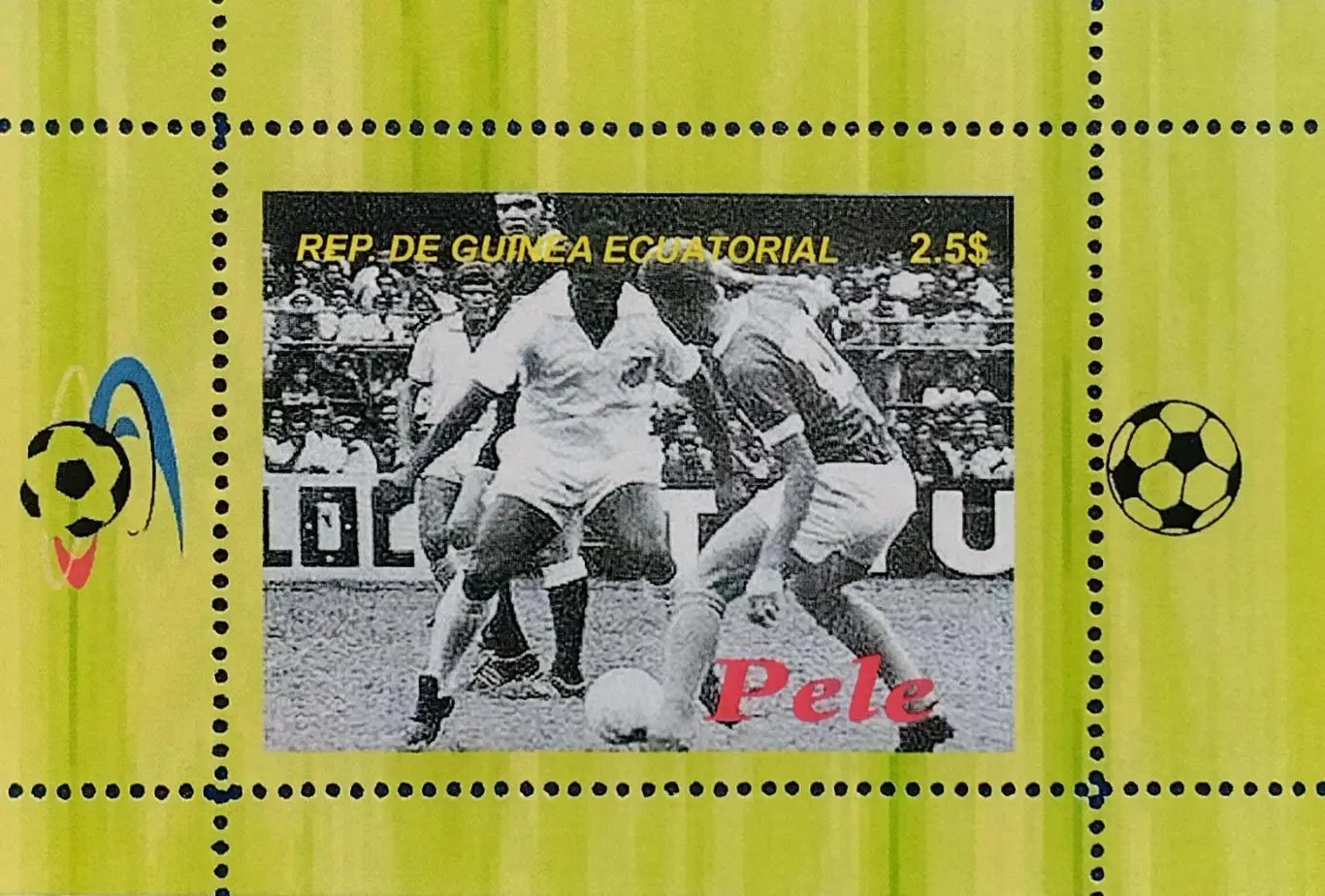 Блок. Гвинея. Футбол. Пеле. 3