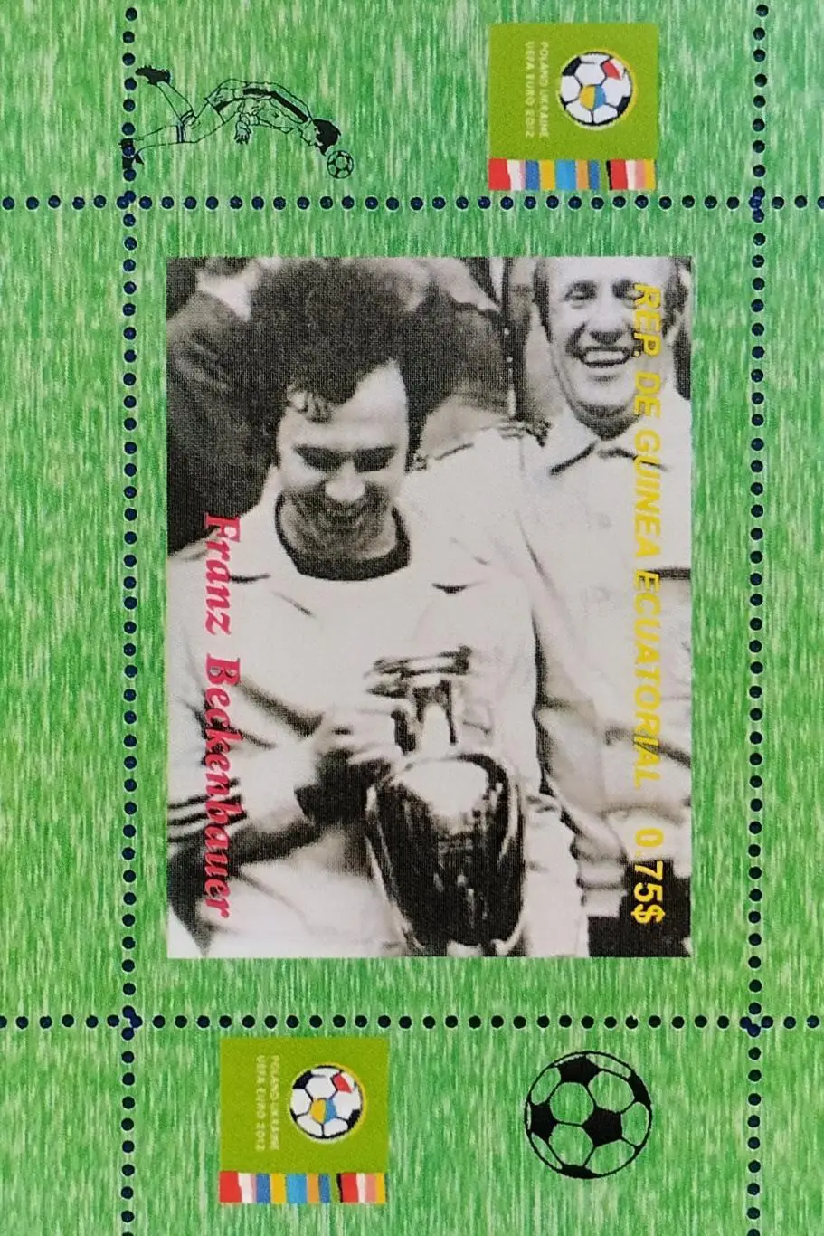 Блок. Гвинея 2012. Футбол. Франц Беккенбауэр. 1