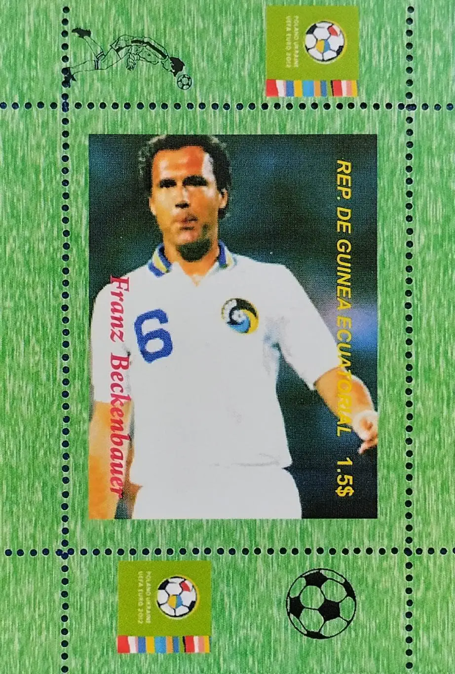 Блок. Гвинея 2012. Футбол. Франц Беккенбауэр. 2