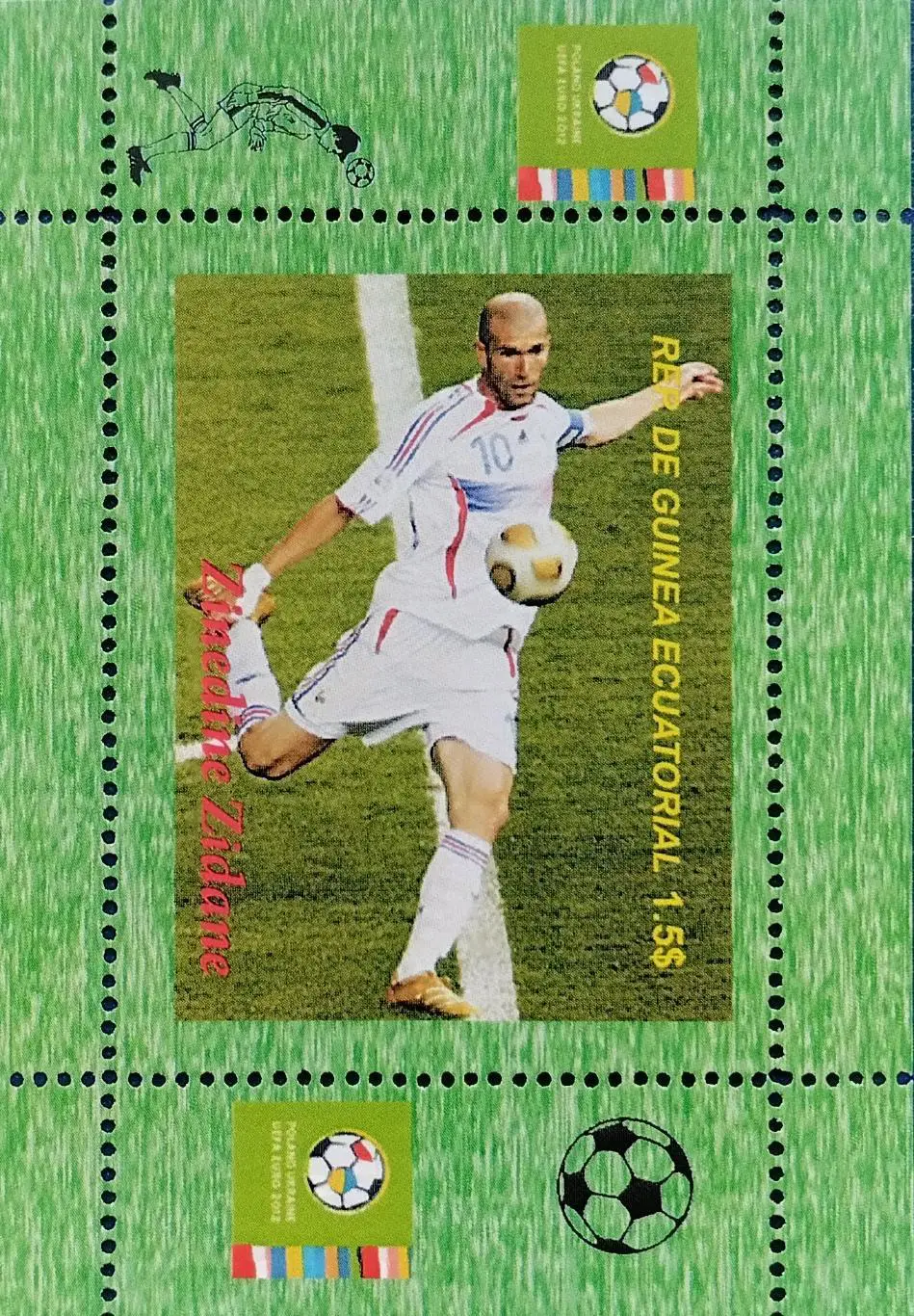 Блок. Гвинея 2012. Футбол. Зинедин Зидан. 1