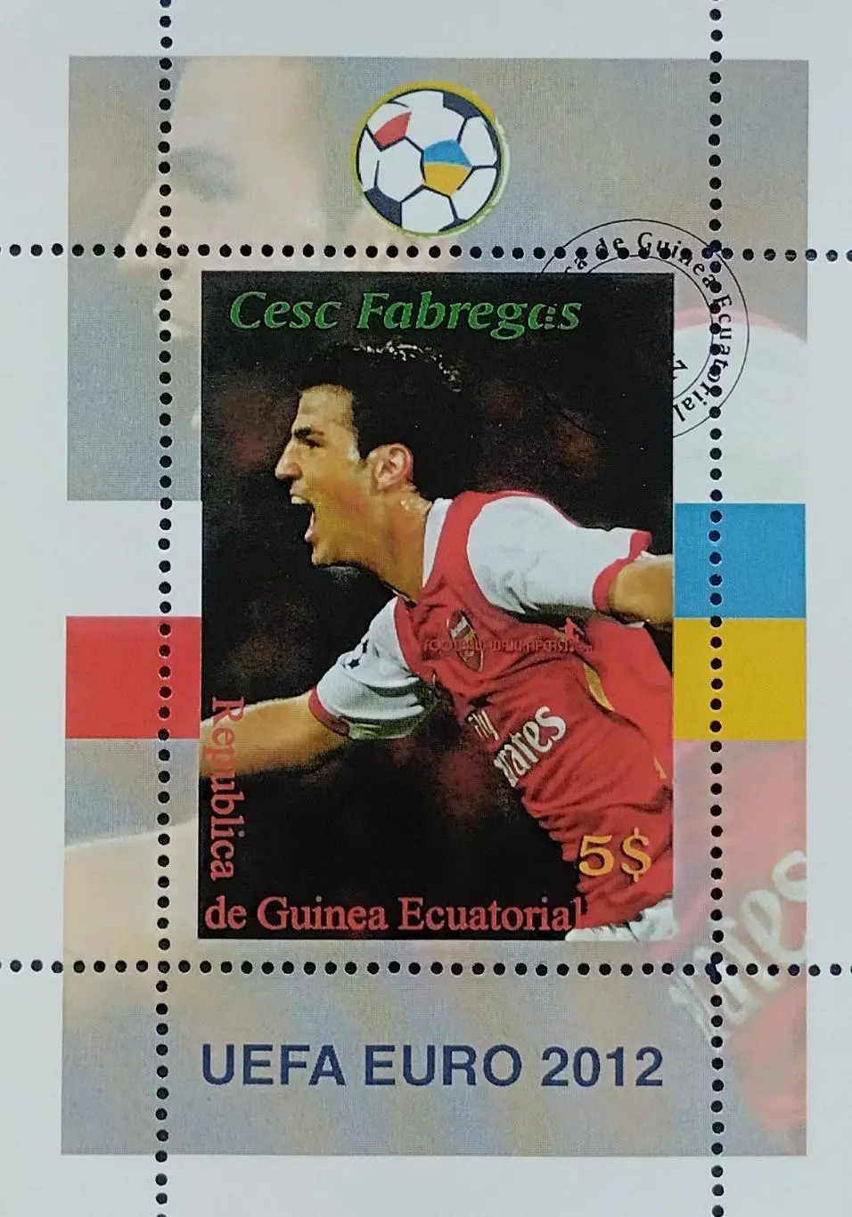 Блок. Гвинея 2006. Футбол. Сеск Фабрегас. Испания.