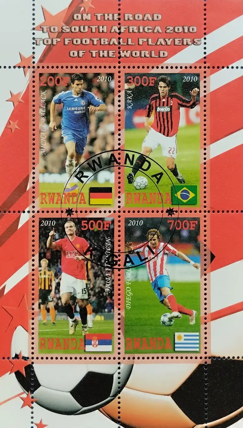 Руанда 2010. Чемпионат мира по футболу. ЮАР 2010. Баллак. Кака. Видич. Форлан.