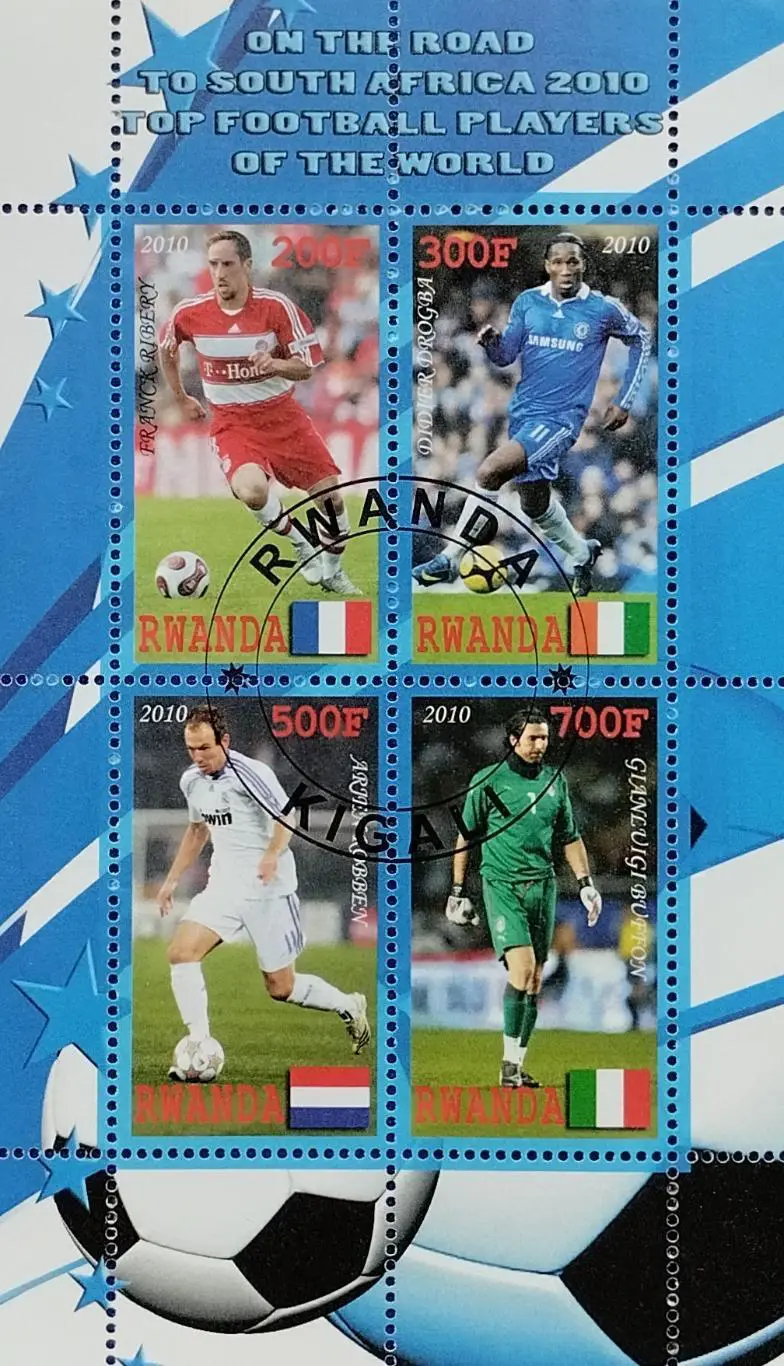 Руанда 2010. Чемпионат мира по футболу. ЮАР 2010. Рибери. Дрогба. Роббен. Буффон