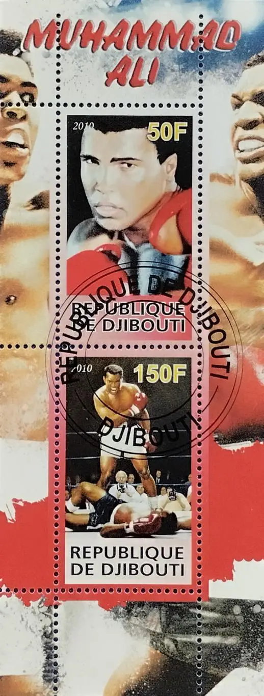Малый лист. Джибути 2010. Бокс. Мухаммед Али.