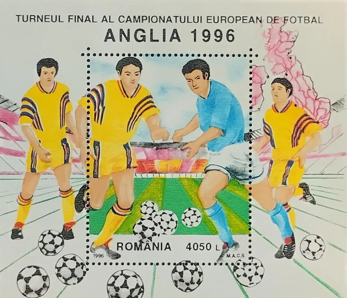 Блок. Румыния 1996. Чемпионат Европы по футболу. Англия 1996.