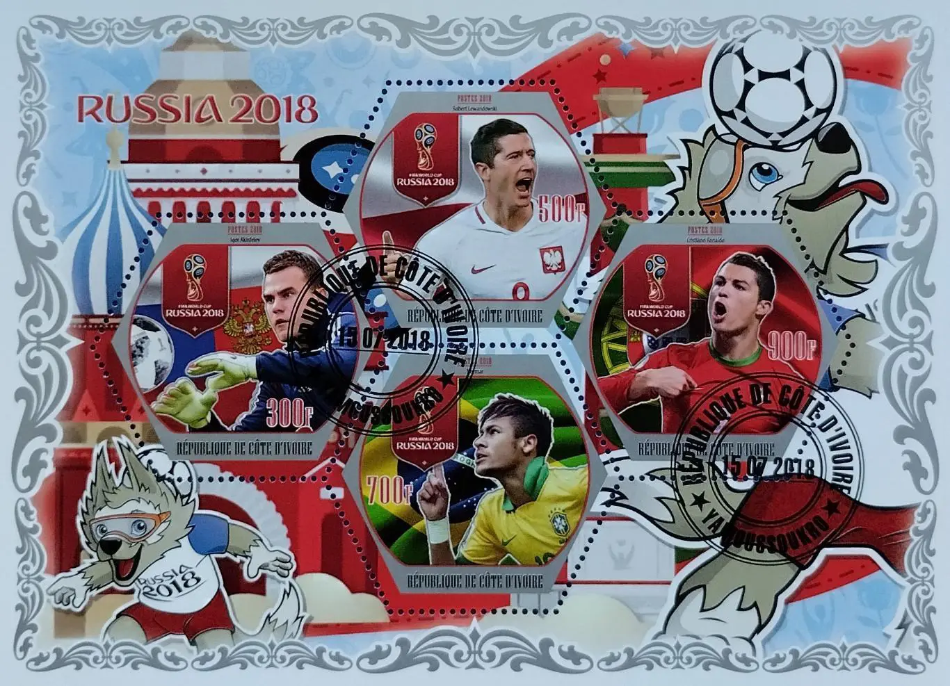 Кот-д’Ивуар Чемпионат мира по футболу 2018. Акинфеев Левандовский Роналду Неймар