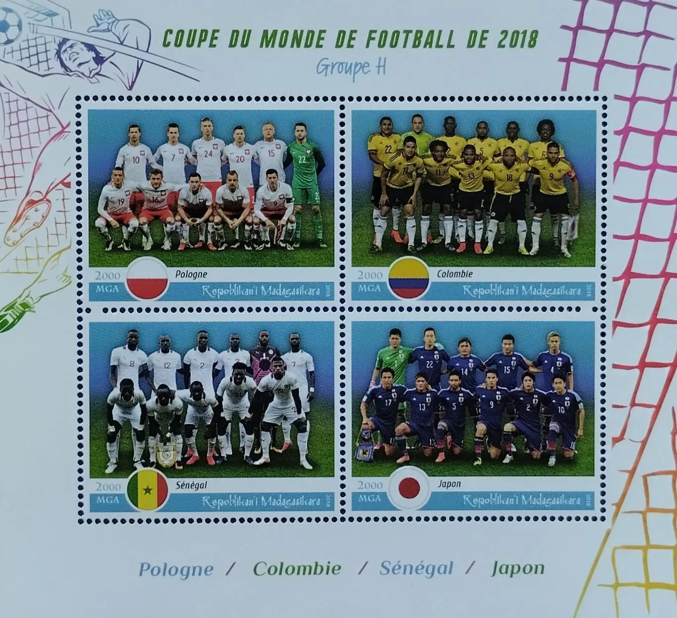 Мадагаскар 2018. ЧМ по футболу 2018. Польша. Колумбия. Сенегал. Япония.