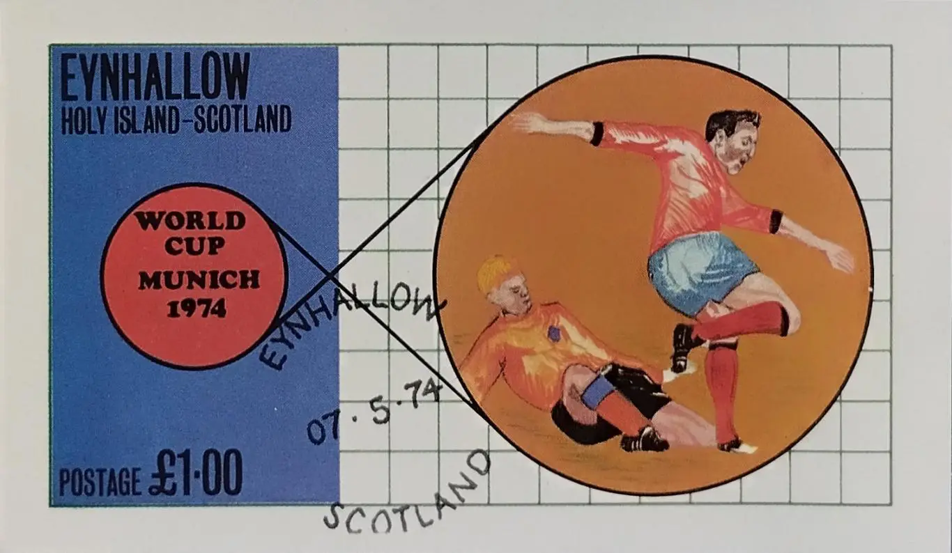 Блок б/з. Шотландия 1974. Чемпионат мира по футболу. Германия 1974.