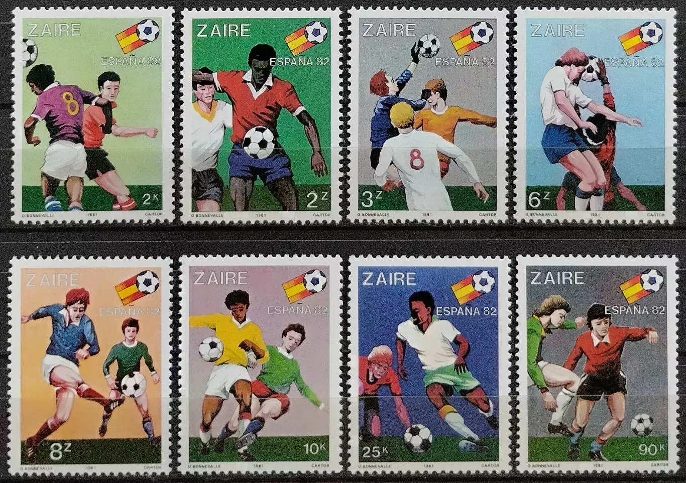 Заир 1982. Чемпионат мира по футболу. Испания 1982. 1