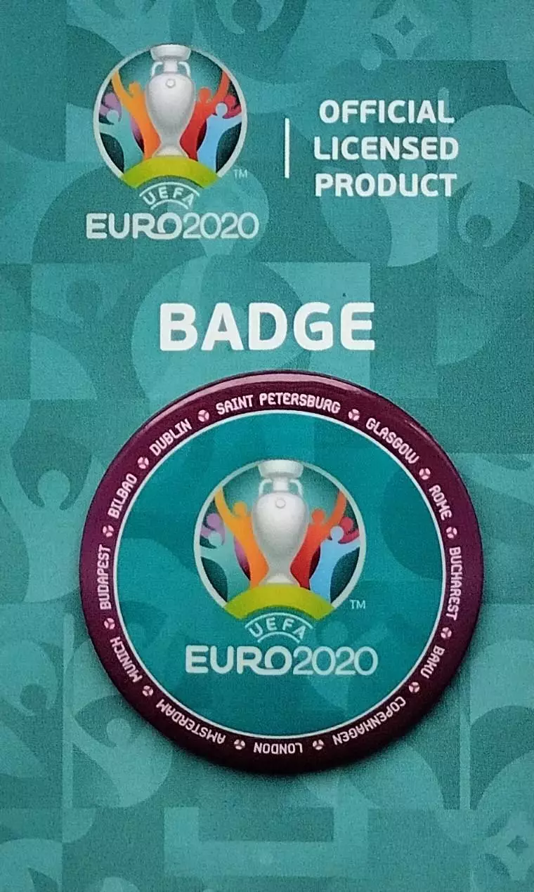 Значок. Чемпионат Европы по футболу 2020. Эмблема.