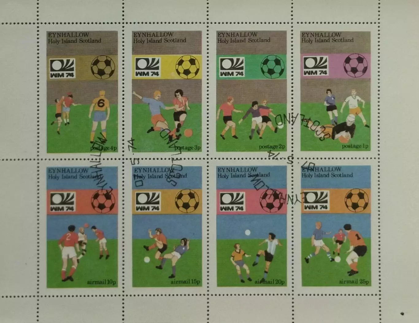 Малый лист. Шотландия 1974. Чемпионат мира по футболу. Германия 1974.