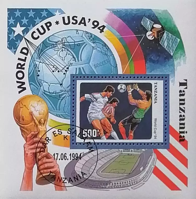 Блок. Танзания 1994. Чемпионат мира по футболу. США 1994.