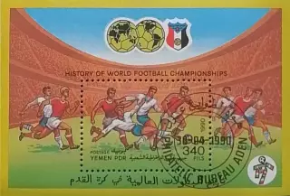 Блок. Йемен 1990. Чемпионат мира по футболу. Италия 1990.