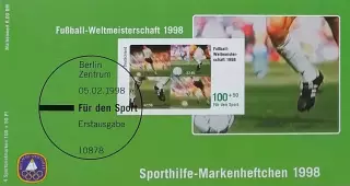Буклет с марками (Германия). Официальные марки ФИФА. ЧМ по футболу 1998.