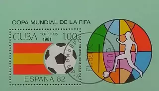 Блок. Куба 1981. Чемпионат мира по футболу. Испания 1982.