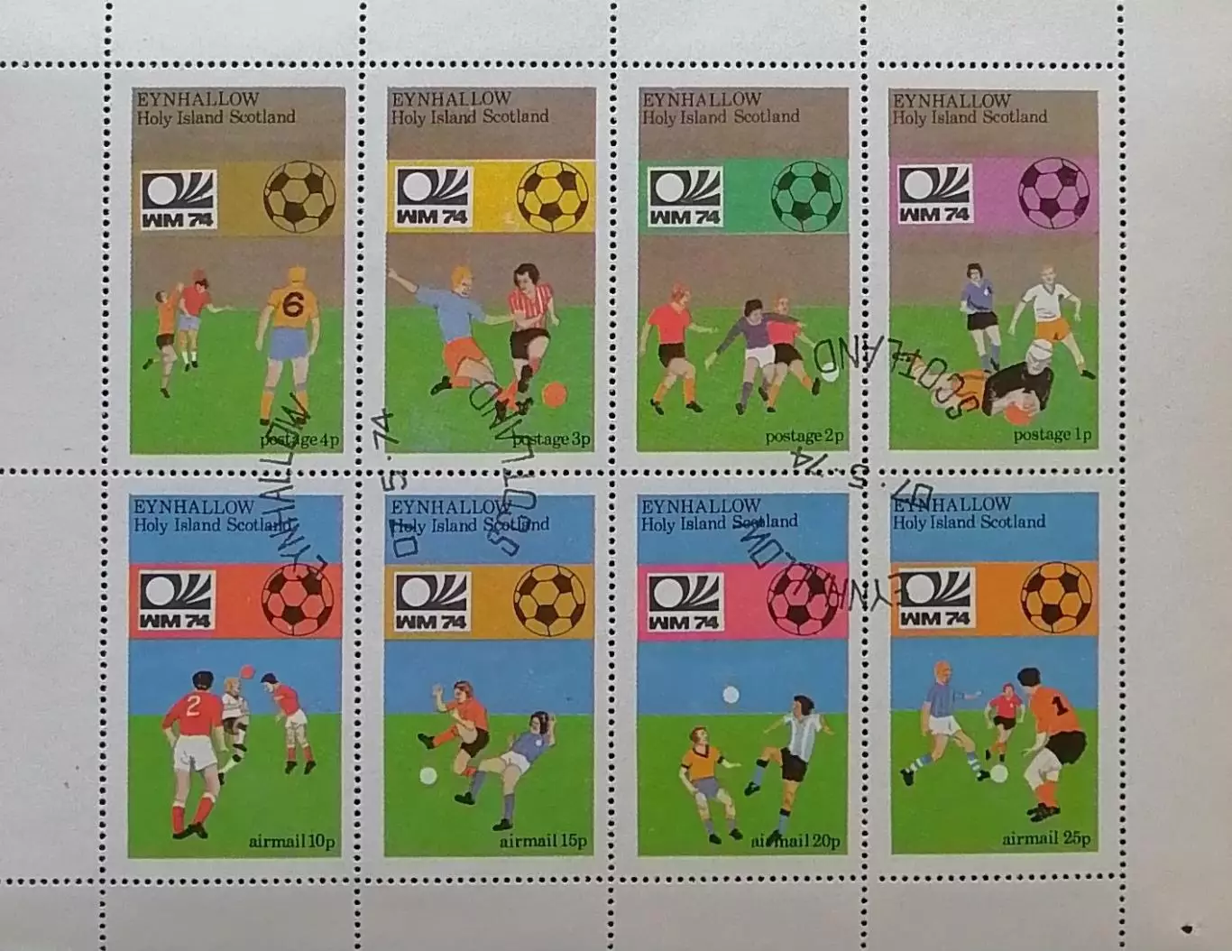 Малый лист. Шотландия 1974. Чемпионат мира по футболу. Германия 1974.