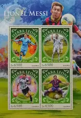 Малый лист. Сьерра-Леоне 2016. Лионель Месси.