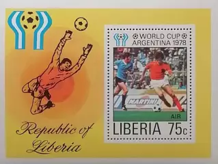 Блок. Либерия 1978. Чемпионат мира по футболу. Аргентина 1978.