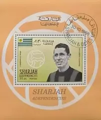 Блок. Шарджа 1968. Футбол. Хуан Альберто Скьяффино. Уругвай.