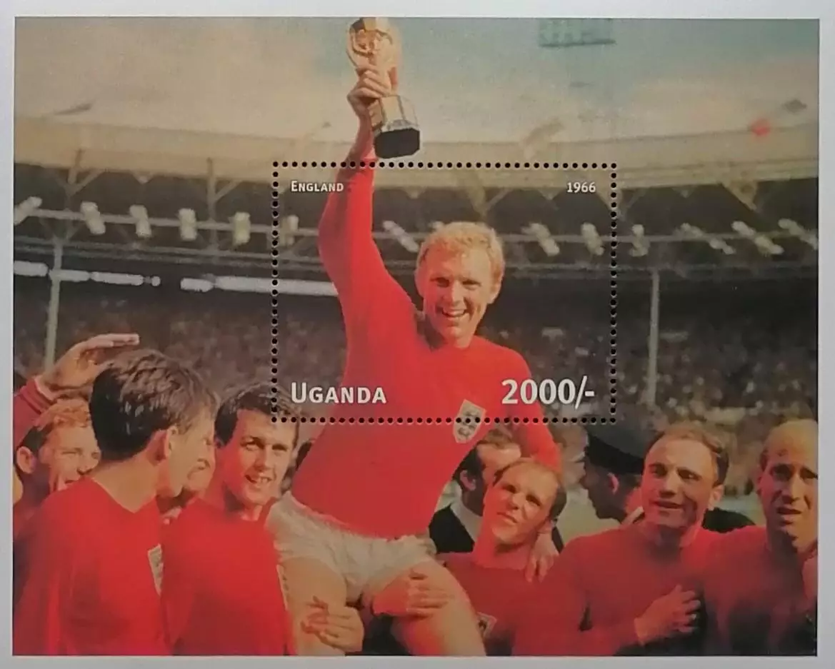 Блок. Уганда 1966. Сборная Англия - чемпионы мира по футболу 1966.