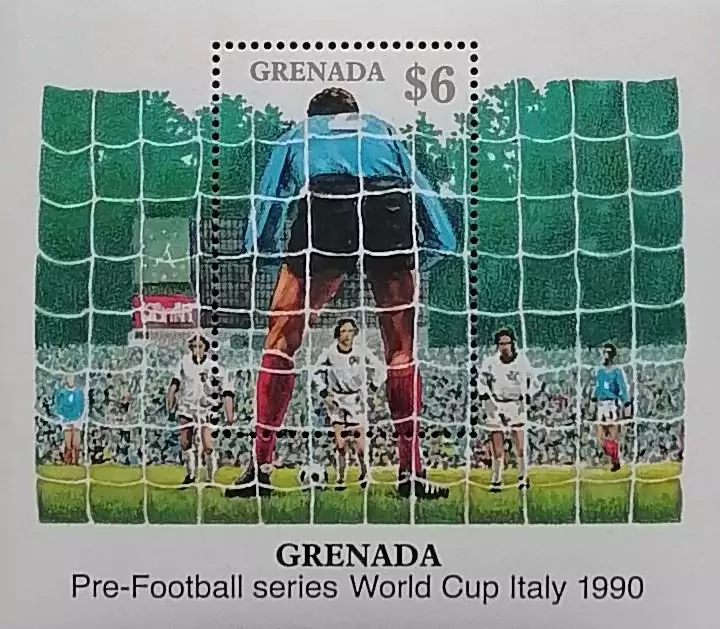 Блок. Гренада 1990. Чемпионат мира по футболу. Италия 1990.