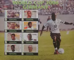 Малый лист. Гана 2006. Чемпионат мира по футболу. Германия 2006. Сборная Гана.