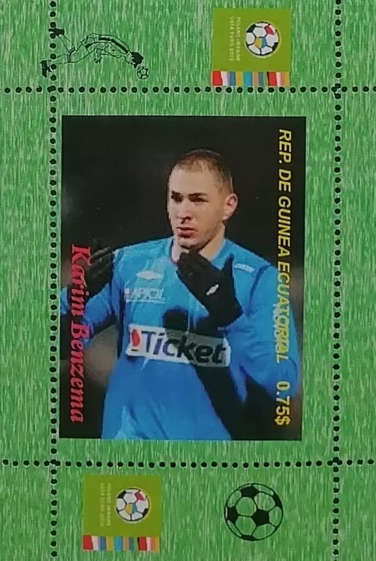 Блок. Гвинея 2012. Футбол. Карим Бензема.