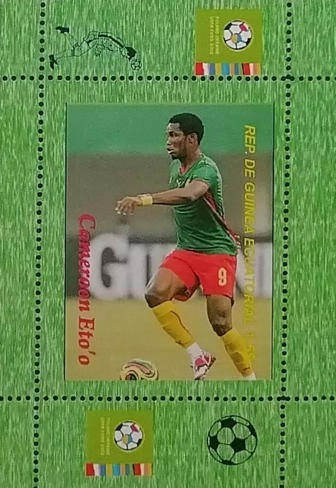 Блок. Гвинея 2012. Футбол. Самюэль Это’о. 1