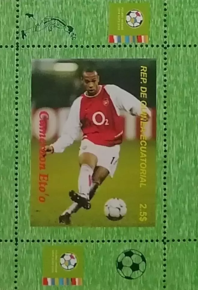 Блок. Гвинея 2012. Футбол. Тьерри Анри. Ошибка. См. описание.