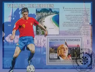 Блок. Коморы 2009. Футбол. Фернандо Торрес.