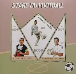 Малый лист. Мали 2015. Златан Ибрагимович. Криштиану Роналду. Гарет Бэйл.