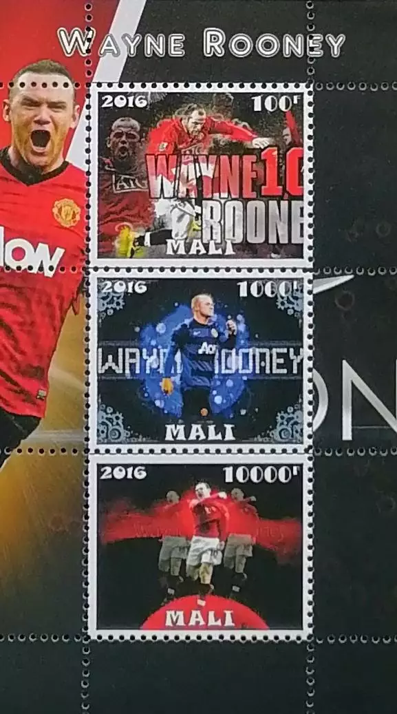 Малый лист. Мали 2016. Уэйн Руни.