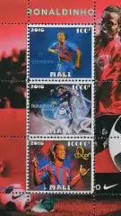 Малый лист. Мали 2016. Роналдиньо.