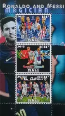 Малый лист. Мали 2016. Криштиану Роналду. Лионель Месси.