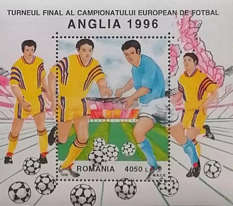 Блок. Румыния 1996. Чемпионат Европы по футболу. Англия 1996.