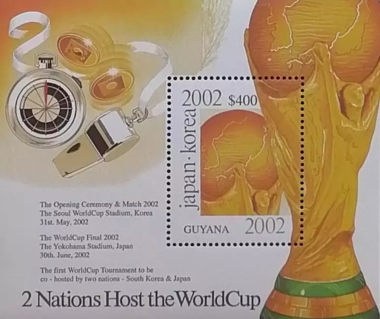 Блок. Гайана 2002. Чемпионат мира по футболу. Япония/Южная Корея 2002.