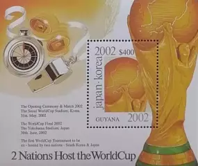 Блок. Гайана 2002. Чемпионат мира по футболу. Япония/Южная Корея 2002.