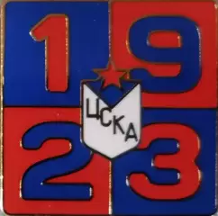 Значок ЦСКА Москва квадрат 1923 синий