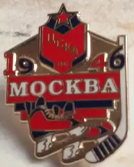 Значок ЦСКА Москваклюшки коньки красный