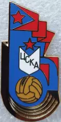 Значок ЦСКА(Москва)-Стадион флаг мяч белый